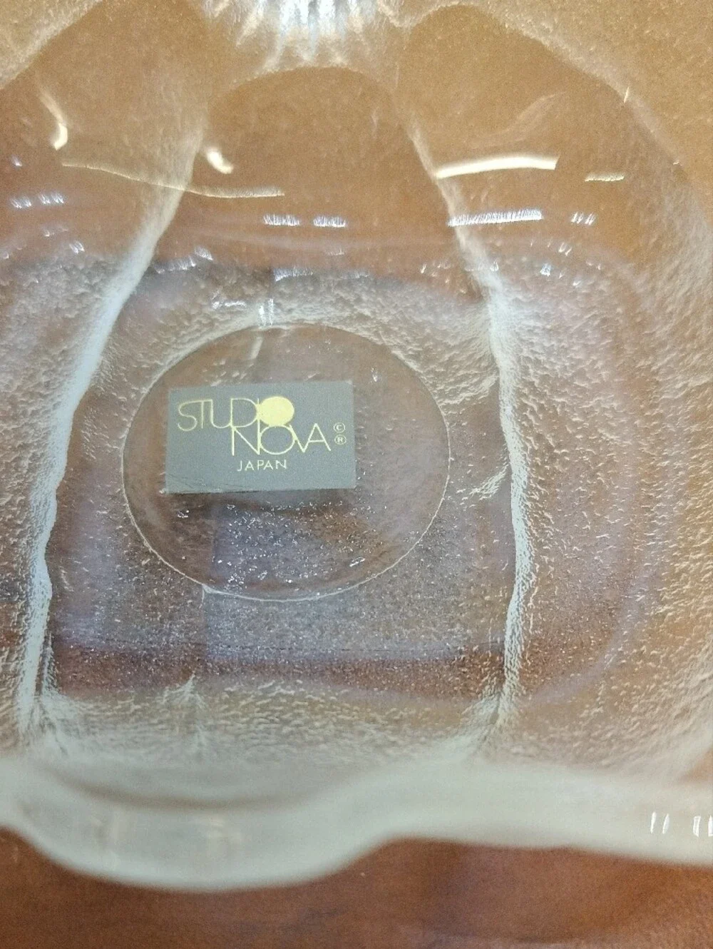 Studio Nova Clear Textured Glass Pumpkin Candy Dish Bowl